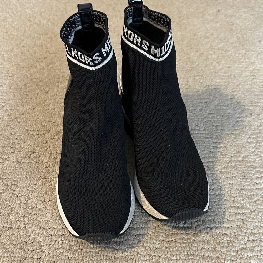 Michael Kors Black and White Sock Sneakers